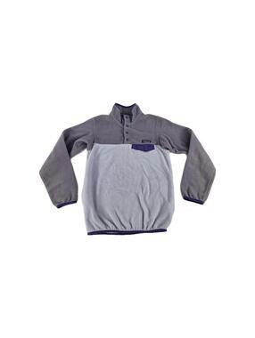 Patagonia Womens Synchilla Snap-T Fleece Pullover Siz XS Purple Colorblock Retro